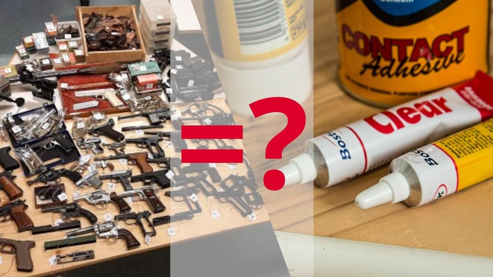 Sind Waffen und Klebstoff das Gleiche?